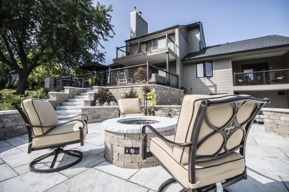 firepit and seating area